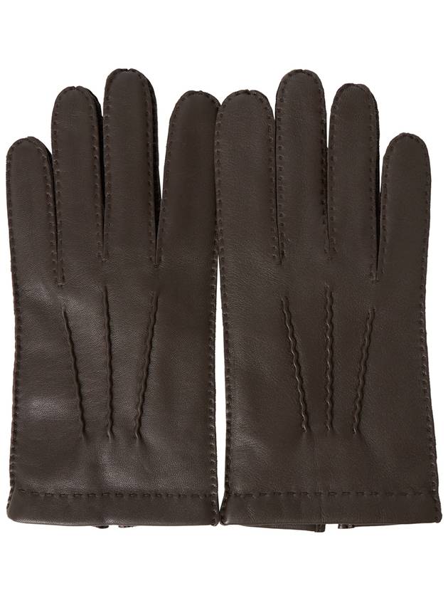 Ripper Men s Cashmere Touch Screen Gloves 5 9201 BROWN 039 - DENTS - BALAAN 1