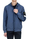 Light Soft Shell R E Dye Technology In Recycled Polyester Hooded Jacket Avio Blue - STONE ISLAND - BALAAN 4