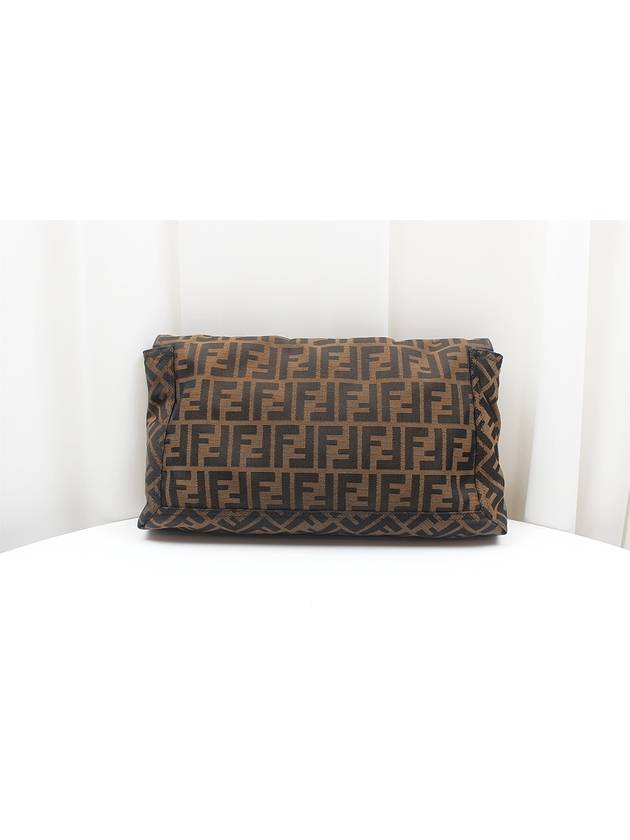 FF logo fabric baguette gold flap clutch 8BT180 - FENDI - BALAAN 4