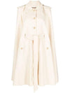 Cape Sleeves Button Up Half Coat Ivory - GUCCI - BALAAN 1