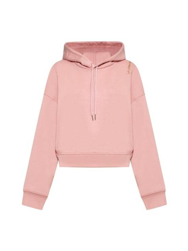 Embroidered Logo Hoodie Pink - MARNI - BALAAN 2