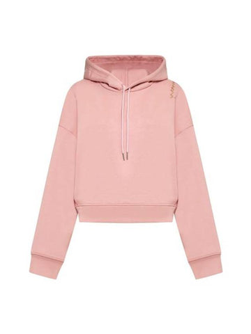 Embroidered Logo Hoodie Pink - MARNI - BALAAN 1