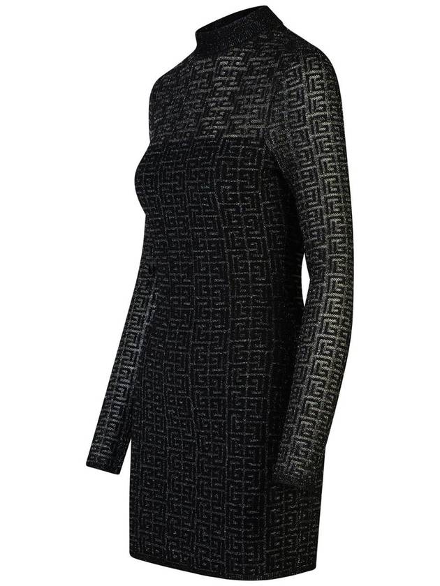 Balmain Black Viscose Dress - BALMAIN - BALAAN 2