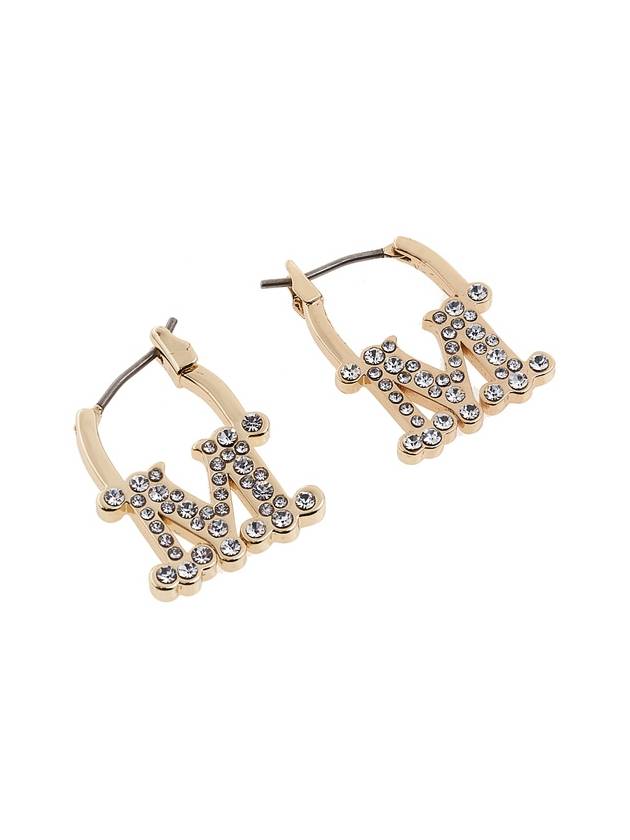 Eary EARRY02 Metal Crystal Earrings Gold - MAX MARA - BALAAN.