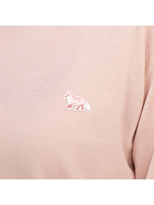 Women's Baby Fox Patch Regular Knit Top Pink - MAISON KITSUNE - BALAAN 7