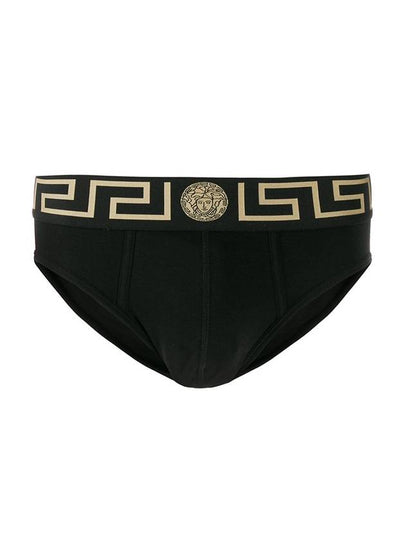 Greca Border Briefs Black - VERSACE - BALAAN 2