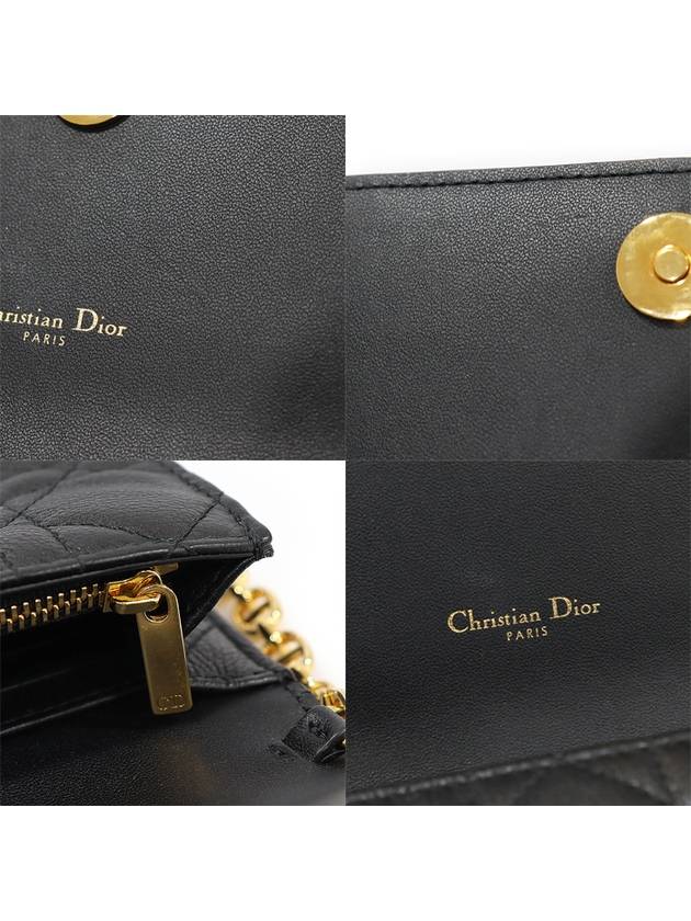 S5134UWHC M900 Black Supple Cannage Calfskin Caro WOC Chain Pouch Cross Bag - DIOR - BALAAN 7