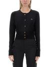 Bea Cropped Cardigan Black - VIVIENNE WESTWOOD - BALAAN 2