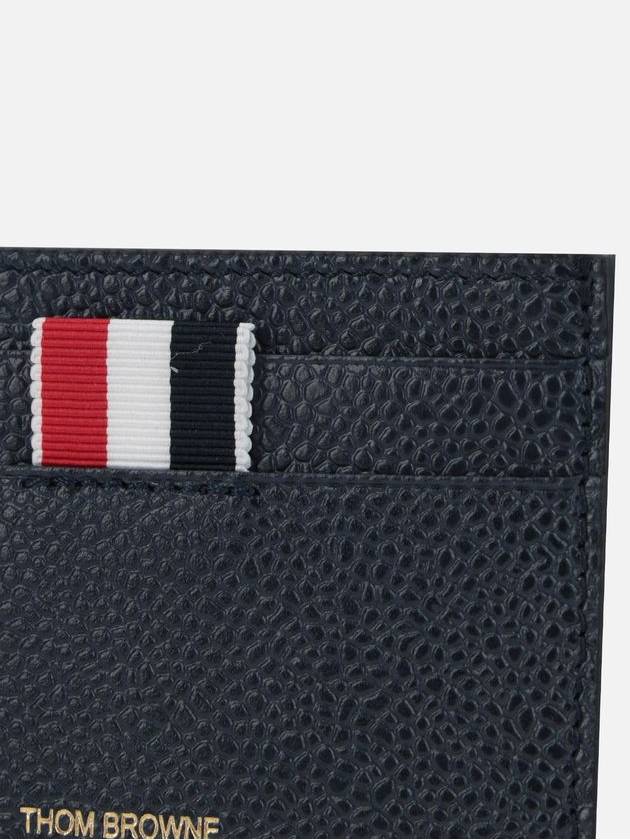 Men's Pebble Diagonal Stripe Card Wallet Navy - THOM BROWNE - BALAAN 4