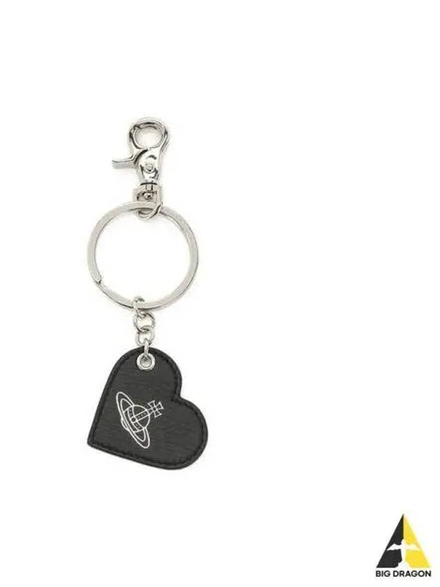 Women s Smooth Leather Heart Keyring Black 82030047 L001S - VIVIENNE WESTWOOD - BALAAN 1