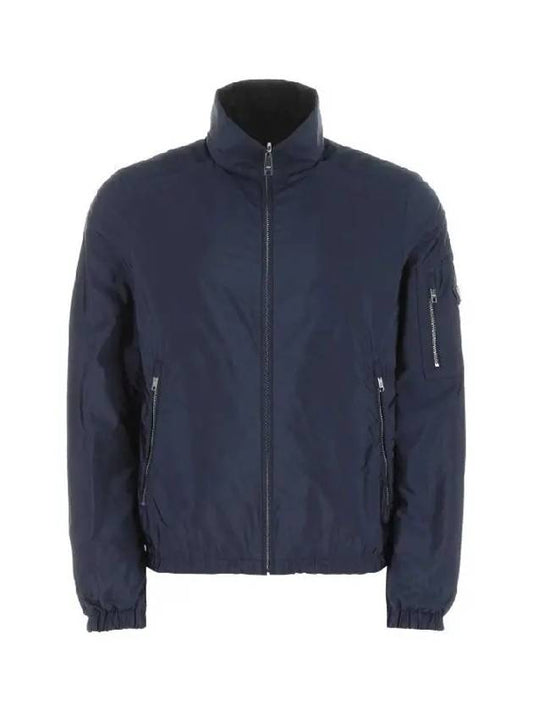 nylon reversible jacket navy blue - PRADA - BALAAN 2