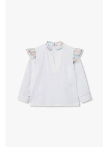 PS Women s Striped Trim Shirt White - PAUL SMITH - BALAAN 1