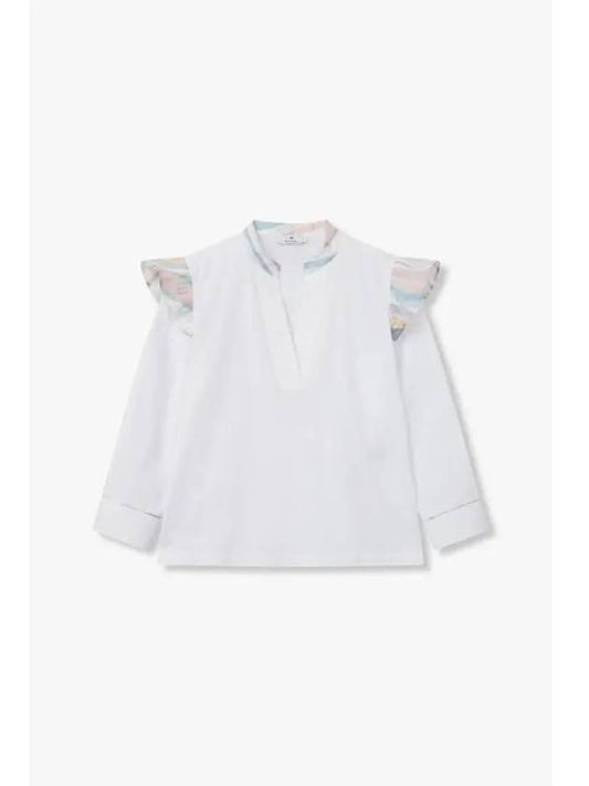 30 9 29 PS Women s Striped Trim Shirt White - PAUL SMITH - BALAAN 1