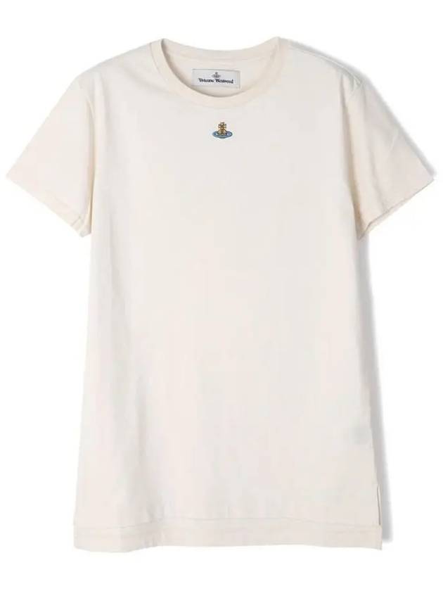 Embroided ORB Peru Short Sleeve T-Shirt Beige - VIVIENNE WESTWOOD - BALAAN 2