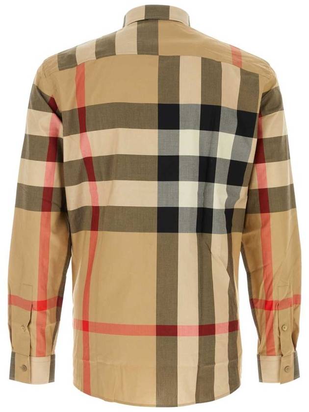 Check Cotton Long Sleeve Shirt Archive Beige - BURBERRY - BALAAN 3