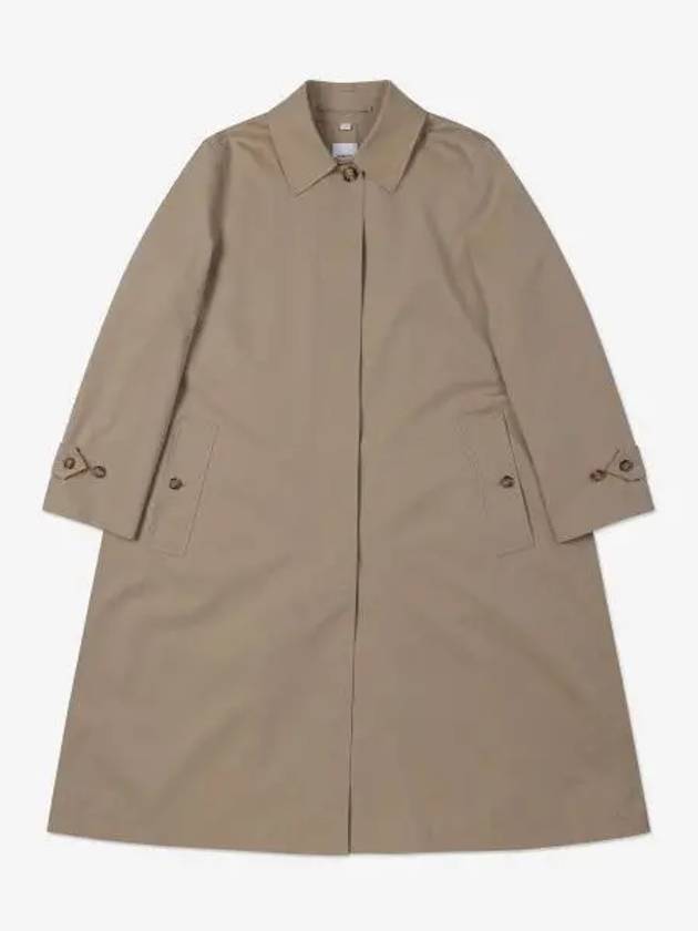 Women's Gathered Panel Tropical Gabardine Car Trench Coat Honey - BURBERRY - BALAAN 2