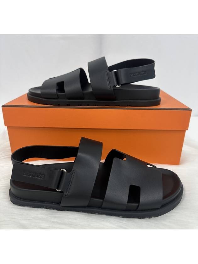 Genius Calfskin Sandals Black - HERMES - BALAAN 6