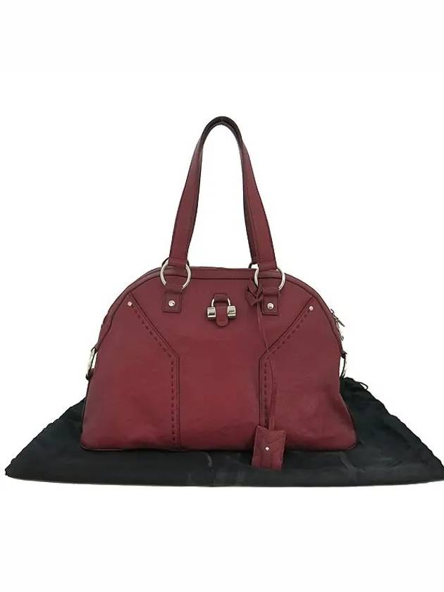 YSL Yip 156464 Muse Red Color Leather L Tote Bag - SAINT LAURENT - BALAAN 1