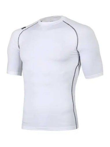 BASEBALL SO221ZCO41 Crew Neck Short Sleeve Undershirt White - DESCENTE - BALAAN 1