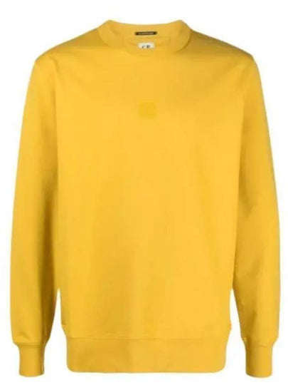 Metropolis Series Stretch Fleece Logo Sweatshirt Yellow - CP COMPANY - BALAAN 2