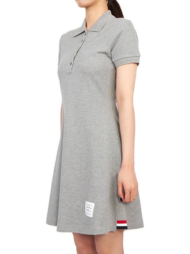 Women's Logo Patch Tennis Flare Short Dress Grey - THOM BROWNE - BALAAN 5