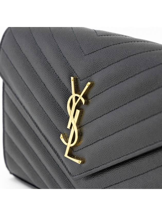 Monogram Matelasse Chain Shoulder Bag Black - SAINT LAURENT - BALAAN 3