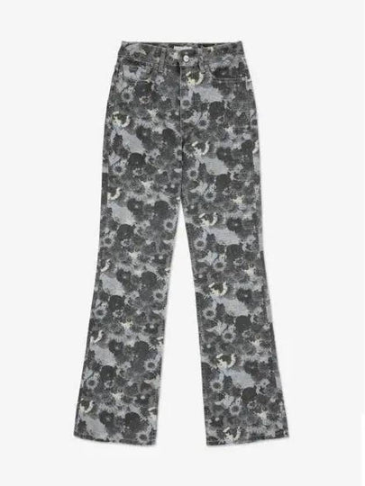 Floral Print VeGGie Cropped Straight Jeans - GANNI - BALAAN 2