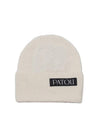 Logo Patch Alpaca Beanie White - PATOU - BALAAN 1