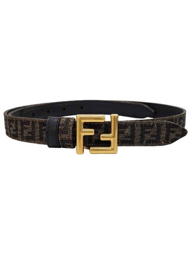 FF Reversible Leather Belt Brown Black - FENDI - BALAAN 1