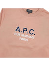 Logo Print Cotton Sweatshirt Rose - A.P.C. - BALAAN 7