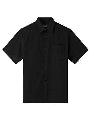 Men's Ross Short Sleeve Shirt Black - A.P.C. - BALAAN 1