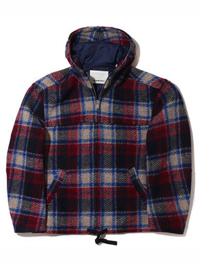 Kurt Check Zip-Up Hoodie Red - ISABEL MARANT - BALAAN 2