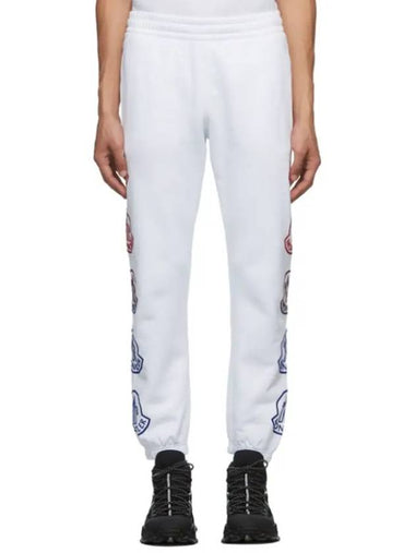 White logo sweatpants 8H000 11 899FL 001 - MONCLER - BALAAN 1