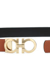 Gancini Reversible Leather Belt Black Sella - SALVATORE FERRAGAMO - BALAAN 5