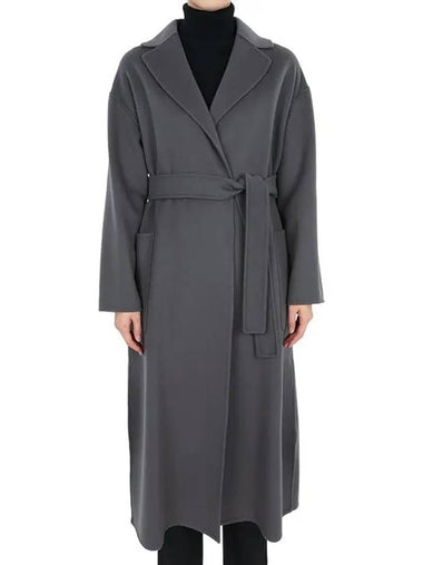 Women s NINA Belted Wool Coat Gray 2419011061600 002 - MAX MARA - BALAAN 1