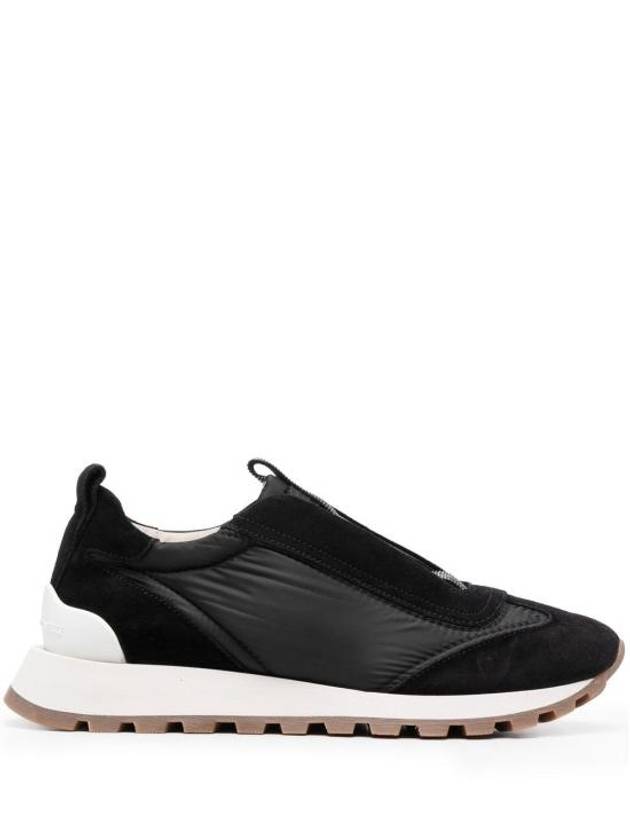 Suede Techno Runner Low Top Sneakers Black - BRUNELLO CUCINELLI - BALAAN 3