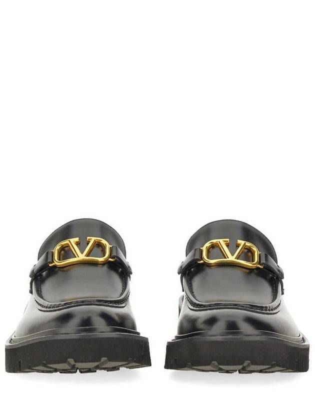 V Logo Signature Chunky Loafers Black - VALENTINO - BALAAN 5