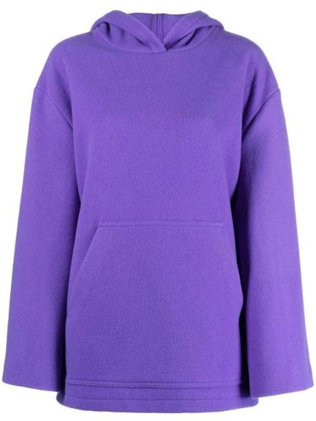 Kangaroo Pocket Wool Hoodie Purple - MSGM - BALAAN 1