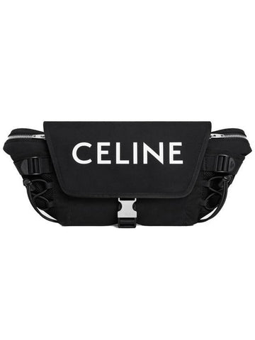 Logo Print Small Nylon Belt Bag Black - CELINE - BALAAN 1