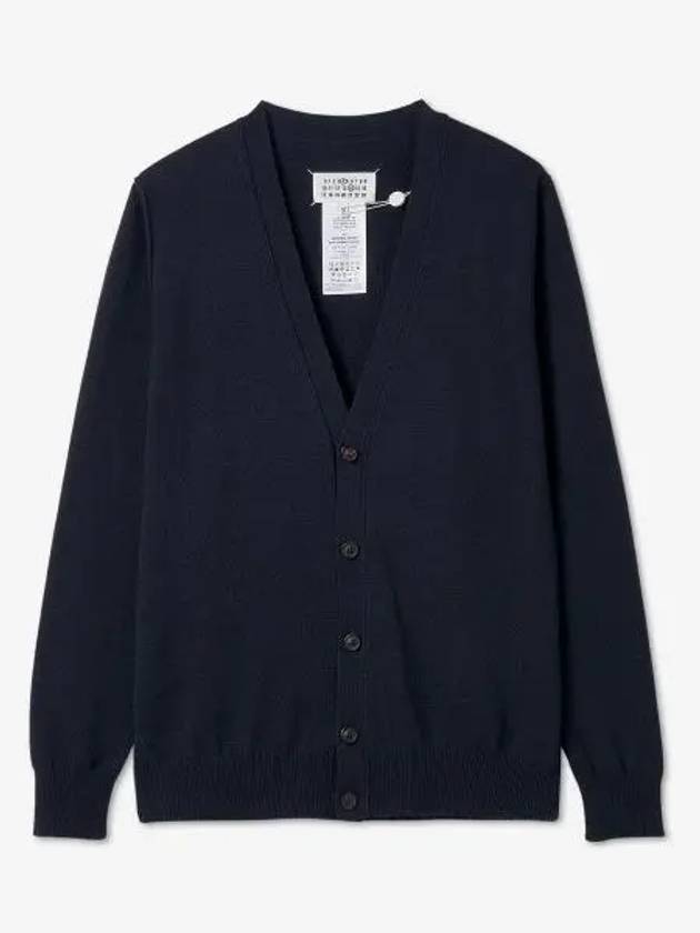 Cashmere Back Stitch Cardigan Navy - MAISON MARGIELA - BALAAN 2