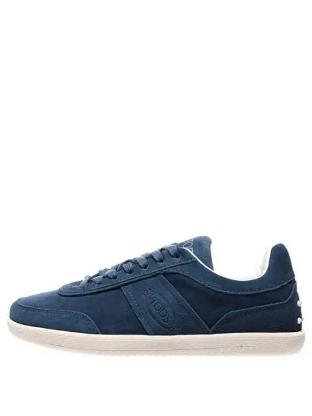 Logo Panel Suede Low Top Sneakers Navy - TOD'S - BALAAN 2