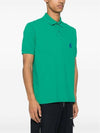 Afko Logo Cotton Polo Shirt Green - ISABEL MARANT - BALAAN 4