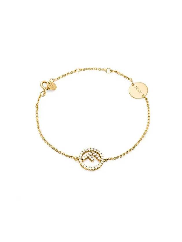 FF Logo Chain Bracelet Gold - FENDI - BALAAN 2