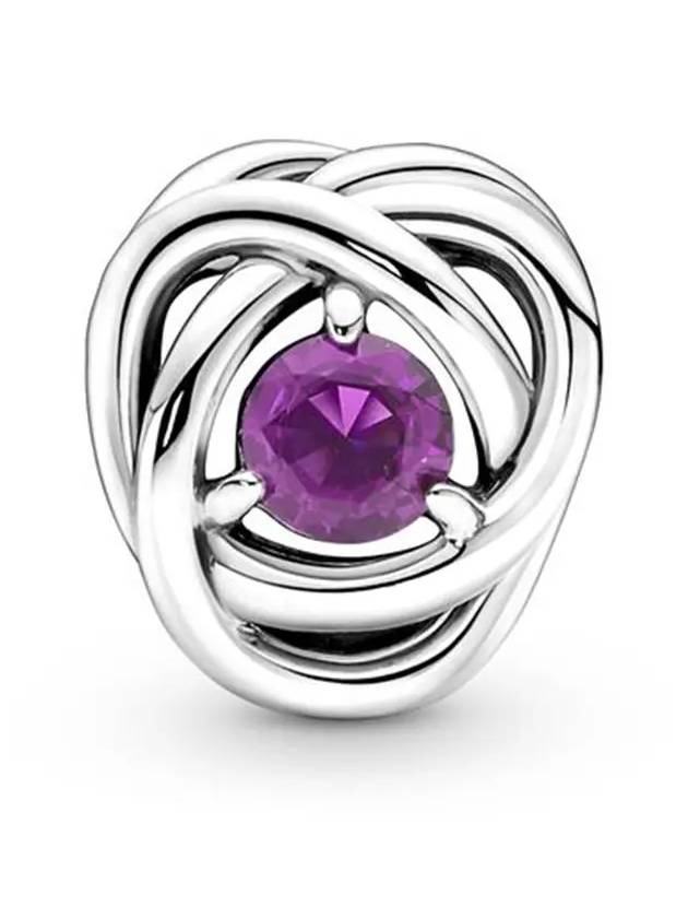 February Birthstone Eternity Circle Charm Silver Purple - PANDORA - BALAAN.