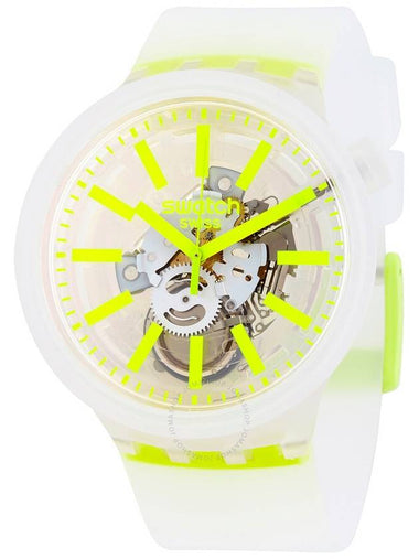 Swatch Yellow-In-Jelly Quartz White Skeleton Dial Watch SO27E103 - SWATCH - BALAAN 1