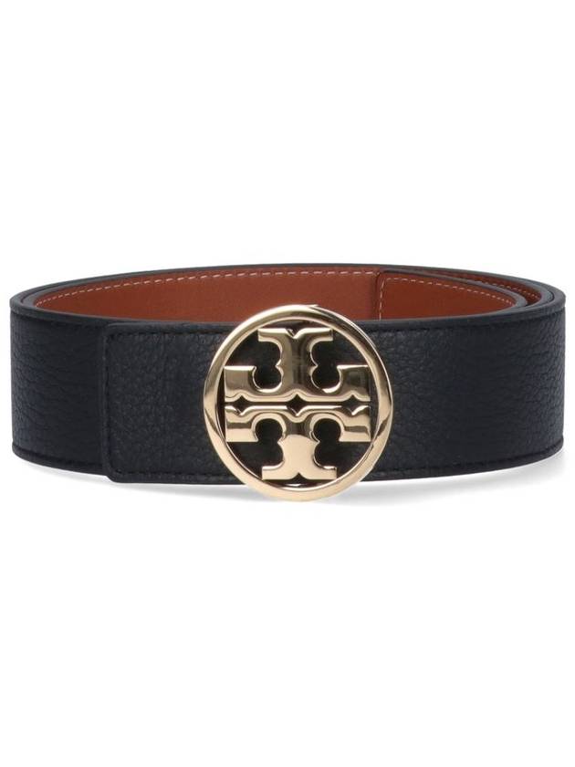 1.5" Miller Reversible Leather Belt Black Classic Cuoio - TORY BURCH - BALAAN 2