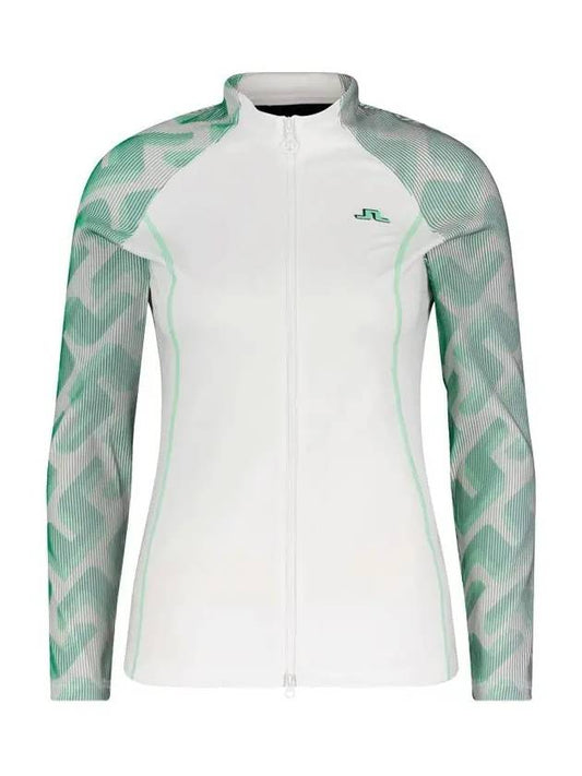 June 3D Sleeve Golf Zip up White GWJS06287 0000 - J.LINDEBERG - BALAAN 2