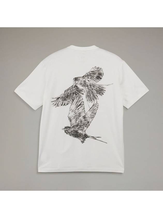 Graphic Print Short Sleeve T-Shirt White - Y-3 - BALAAN 3