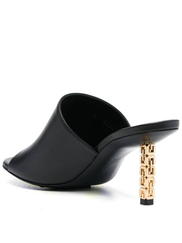 G Gold Cube Mules Sandal Hills Black - GIVENCHY - BALAAN 4