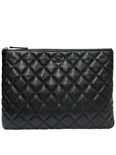 Women s AP1436 Black New Medium Caviar Classic CC Logo Clutch - CHANEL - BALAAN 1